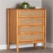 Baxton Studio Jenn Golden Brown Wood Japandi 4-Drawer Chest