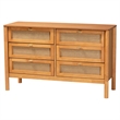 Baxton Studio Jenn Brown Wood 3-Piece Storage Set