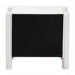 Baxton Studio Laria Modern White Teddy-Bear Fabric 2-Drawer Nightstand