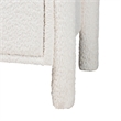 Baxton Studio Laria Modern White Teddy-Bear Fabric 2-Drawer Nightstand
