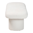 Baxton Studio Laria Modern White Teddy-Bear Fabric Accent Bench