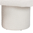 Baxton Studio Laria Modern White Teddy-Bear Fabric Accent Bench