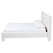 Baxton Studio Laria Modern White Teddy-Bear Fabric King Size Platform Bed