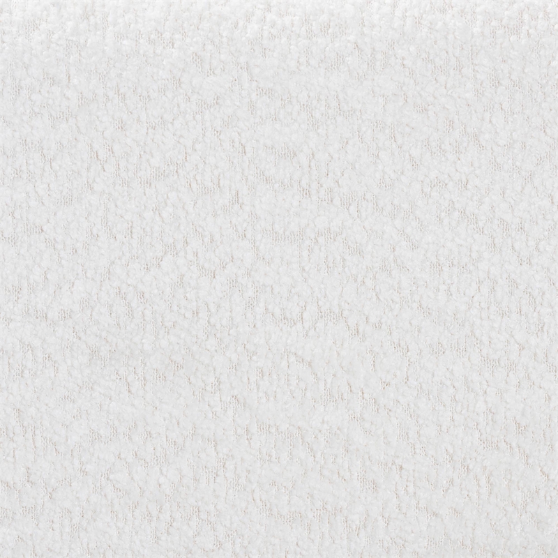 Baxton Studio Laria Modern White Teddy-Bear Fabric King Size Platform Bed