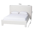 Baxton Studio Laria Modern White Teddy-Bear Fabric King Size Platform Bed