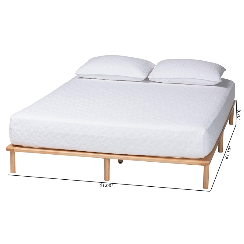 Baxton Studio Calhoun Japandi Queen Size Bed Frame