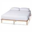 Baxton Studio Calhoun Japandi Queen Size Bed Frame