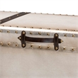 Baxton Studio Nevio Vintage Weathered White Canvas Storage Trunk