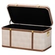 Baxton Studio Brenner Modern Transitional Beige Faux Shagreen Storage Trunk
