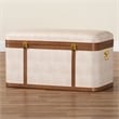 Baxton Studio Brenner Modern Transitional Beige Faux Shagreen Storage Trunk