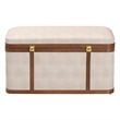 Baxton Studio Brenner Modern Transitional Beige Faux Shagreen Storage Trunk