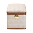 Baxton Studio Brenner Modern Transitional Beige Faux Shagreen Storage Trunk