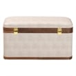 Baxton Studio Brenner Modern Transitional Beige Faux Shagreen Storage Trunk