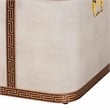 Baxton Studio Brenner Modern Transitional Beige Faux Shagreen Storage Trunk