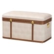 Baxton Studio Brenner Modern Transitional Beige Faux Shagreen Storage Trunk