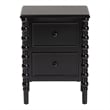 Baxton Studio Malinda Classic Black Wood 2-Drawer End Table with Spindle Legs