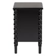 Baxton Studio Malinda Classic Black Wood 2-Drawer End Table with Spindle Legs