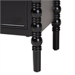 Baxton Studio Malinda Classic Black Wood 2-Drawer End Table with Spindle Legs