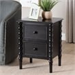 Baxton Studio Malinda Classic Black Wood 2-Drawer End Table with Spindle Legs