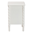 Baxton Studio Malinda Classic White Wood 2-Drawer End Table with Spindle Legs