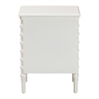 Baxton Studio Malinda Classic White Wood 2-Drawer End Table with Spindle Legs