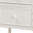 Baxton Studio Malinda Classic White Wood 2-Drawer End Table with Spindle Legs