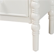Baxton Studio Malinda Classic White Wood 2-Drawer End Table with Spindle Legs