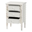 Baxton Studio Malinda Classic White Wood 3-Drawer End Table with Spindle Legs