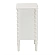 Baxton Studio Malinda Classic White Wood 3-Drawer End Table with Spindle Legs