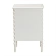 Baxton Studio Malinda Classic White Wood 3-Drawer End Table with Spindle Legs