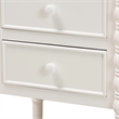 Baxton Studio Malinda Classic White Wood 3-Drawer End Table with Spindle Legs