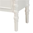 Baxton Studio Malinda Classic White Wood 3-Drawer End Table with Spindle Legs