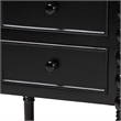 Baxton Studio Malinda Classic Black Wood 3-Drawer End Table with Spindle Legs
