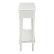 Baxton Studio Malinda White Wood 2-Drawer Console Table with Spindle Legs