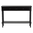 Baxton Studio Malinda Black Wood 2-Drawer Console Table with Spindle Legs