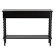 Baxton Studio Malinda Black Wood 2-Drawer Console Table with Spindle Legs