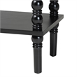 Baxton Studio Malinda Black Wood 2-Drawer Console Table with Spindle Legs