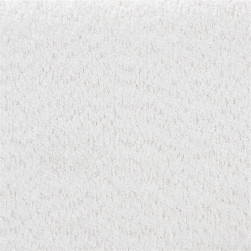 Baxton Studio Laria Modern White Teddy-Bear Fabric Queen Size Platform Bed