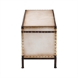 Baxton Studio Heaton Vintage Weathered White Canvas 4-Drawer Storage Bench