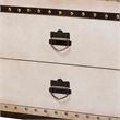Baxton Studio Heaton Vintage Weathered White Canvas 4-Drawer Storage Bench