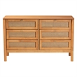 Baxton Studio Jenn Golden Brown Wood Japandi 6-Drawer Dresser