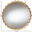 Baxton Studio Everette Antique Goldleaf Bamboo-Border Accent Wall Mirror
