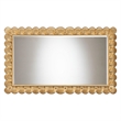 Baxton Studio Vadim Antique Gold Wood Accent Mirror with Seashell Border
