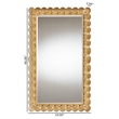 Baxton Studio Vadim Antique Gold Wood Accent Mirror with Seashell Border