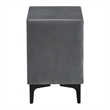 Baxton Studio Etienne Modern Slate Gray Velvet 2-Drawer Nightstand