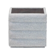 Baxton Studio Cadmus Light Gray Channel-Tufted Fabric 2-Drawer Nightstand