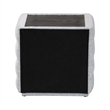 Baxton Studio Cadmus Light Gray Channel-Tufted Fabric 2-Drawer Nightstand