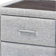 Baxton Studio Cadmus Light Gray Channel-Tufted Fabric 2-Drawer Nightstand