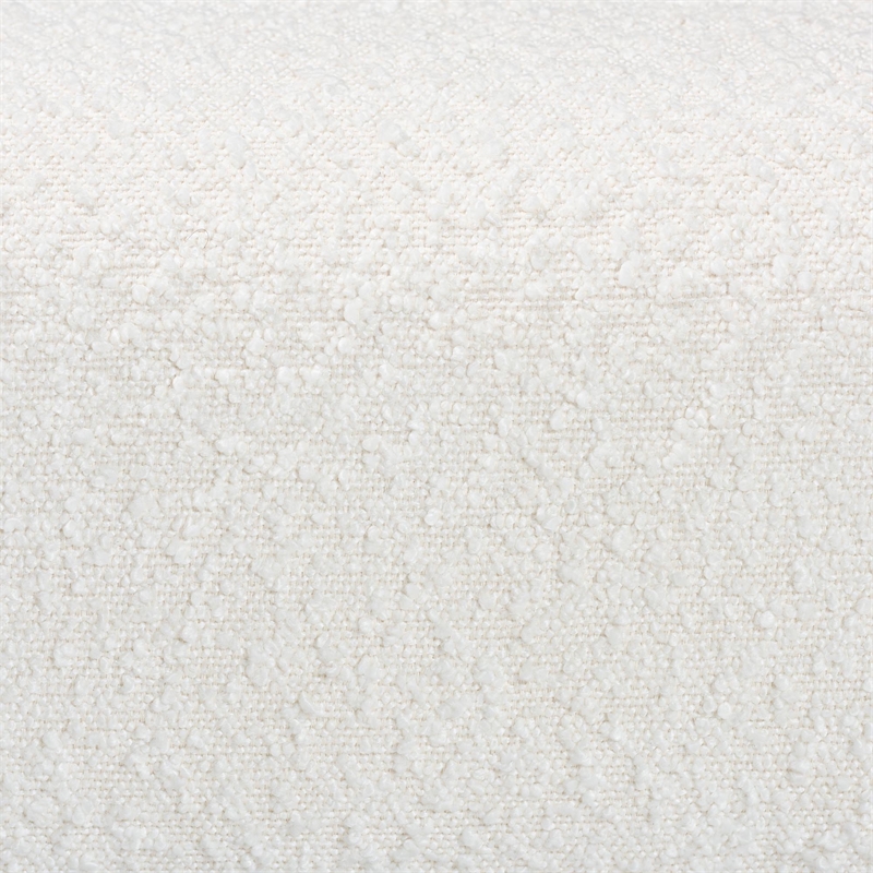 Baxton Studio Vinicio Mid-Century Modern Cream Boucle Accent Bench