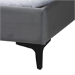 Baxton Studio Etienne Modern Slate Gray Velvet Queen Platform Bed